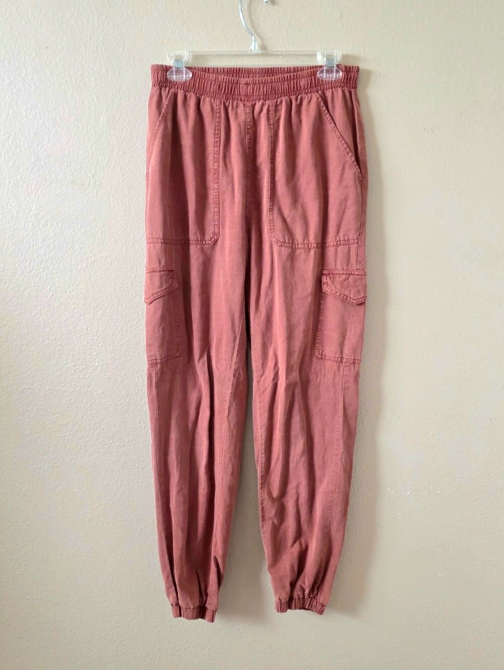 7 For All Mankind Womens Rust Orange Cargo Joggers - Size XS